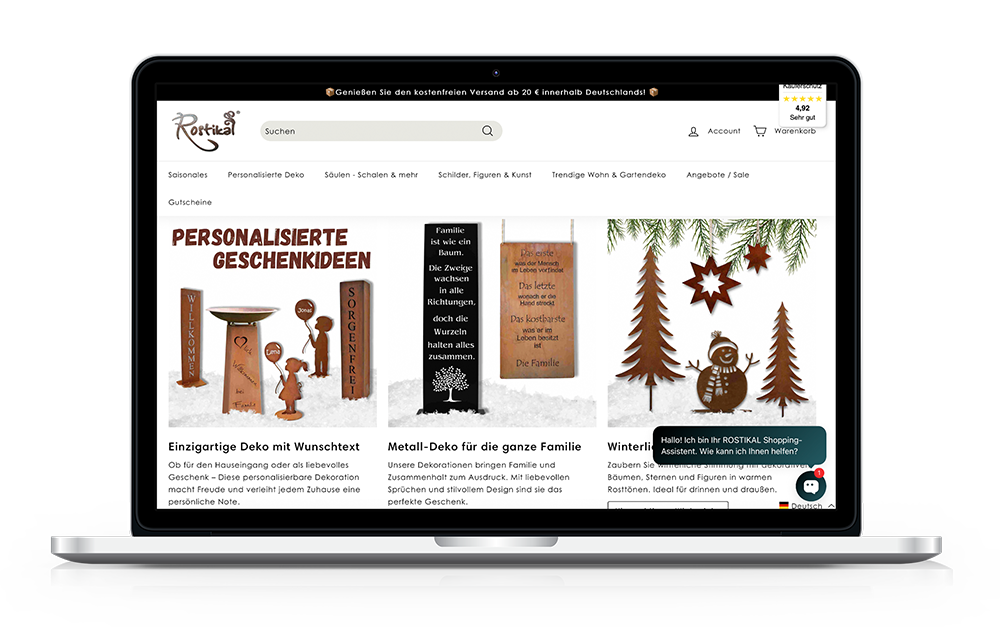 Startseite Shopify Shop Rostikal