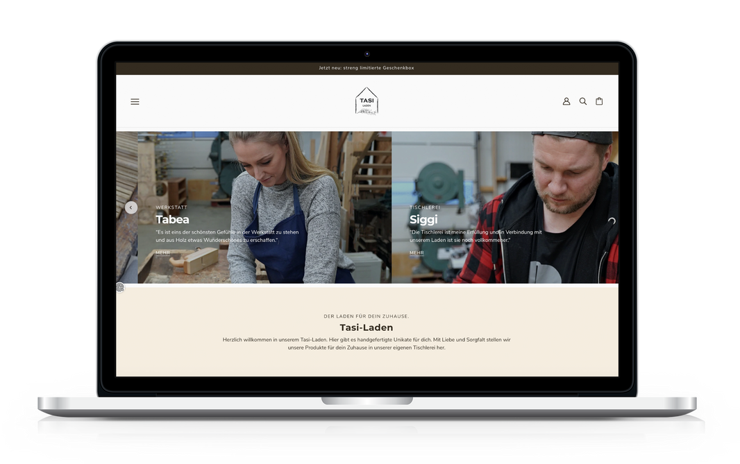 Onlineshop auf Shopify von Tasi Laden