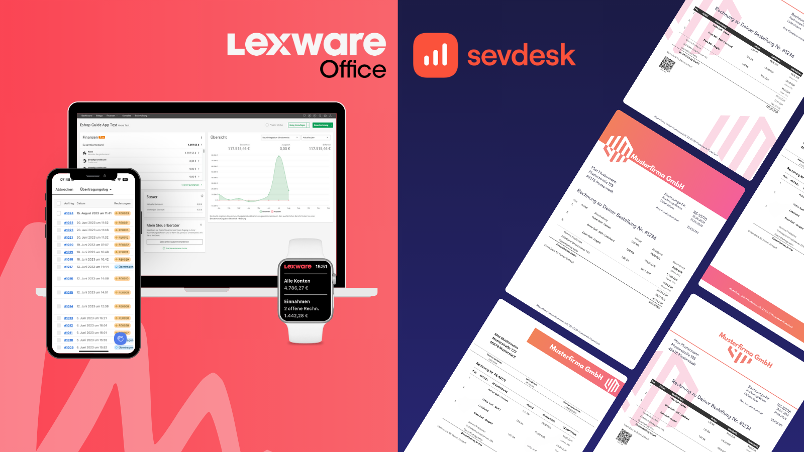 Shopify Bochhaltung lexware Office & sevdesk
