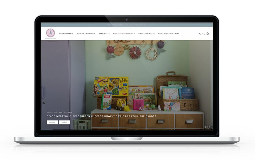 Äffchen Kinderkiste Onlineshop auf Shopify