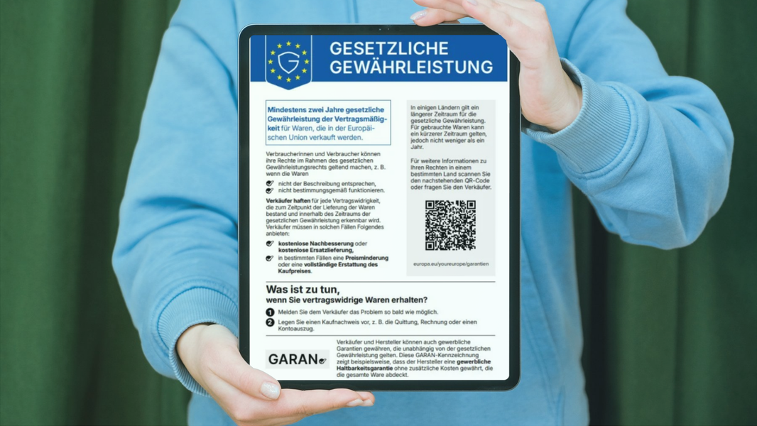 Neues aus Brüssel an: Garantie- und Gewährleistungslabel werden Pflicht im E-Commerce