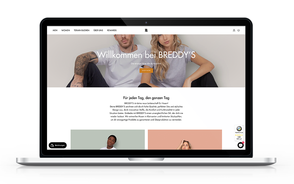 Onlineshop auf Shopify von Breddys 