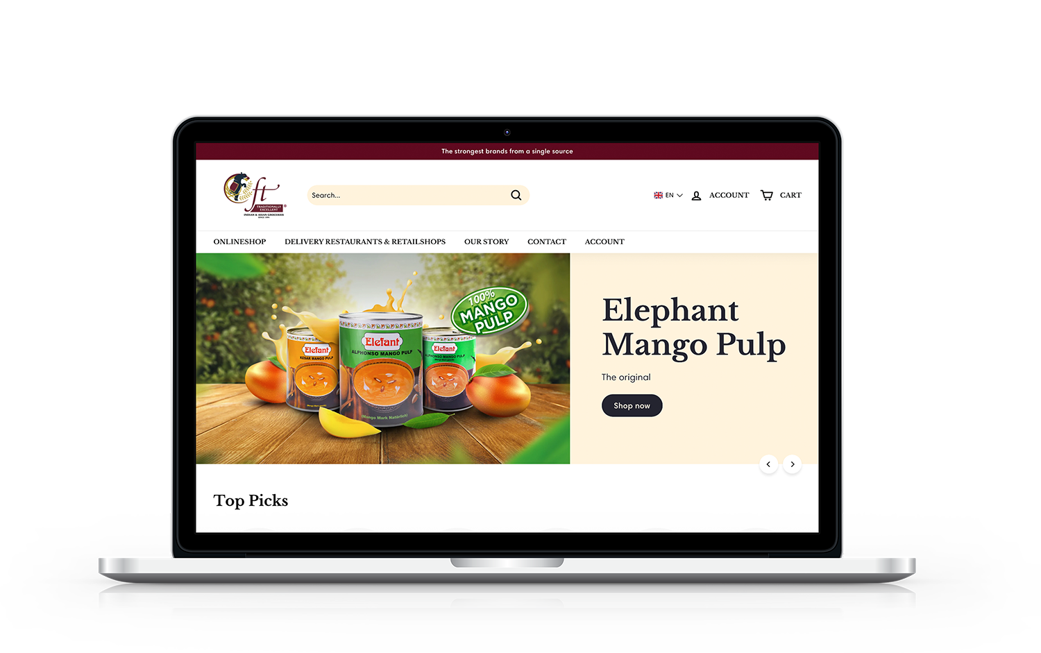 MockUp Chauhdry Food Traders Startseite