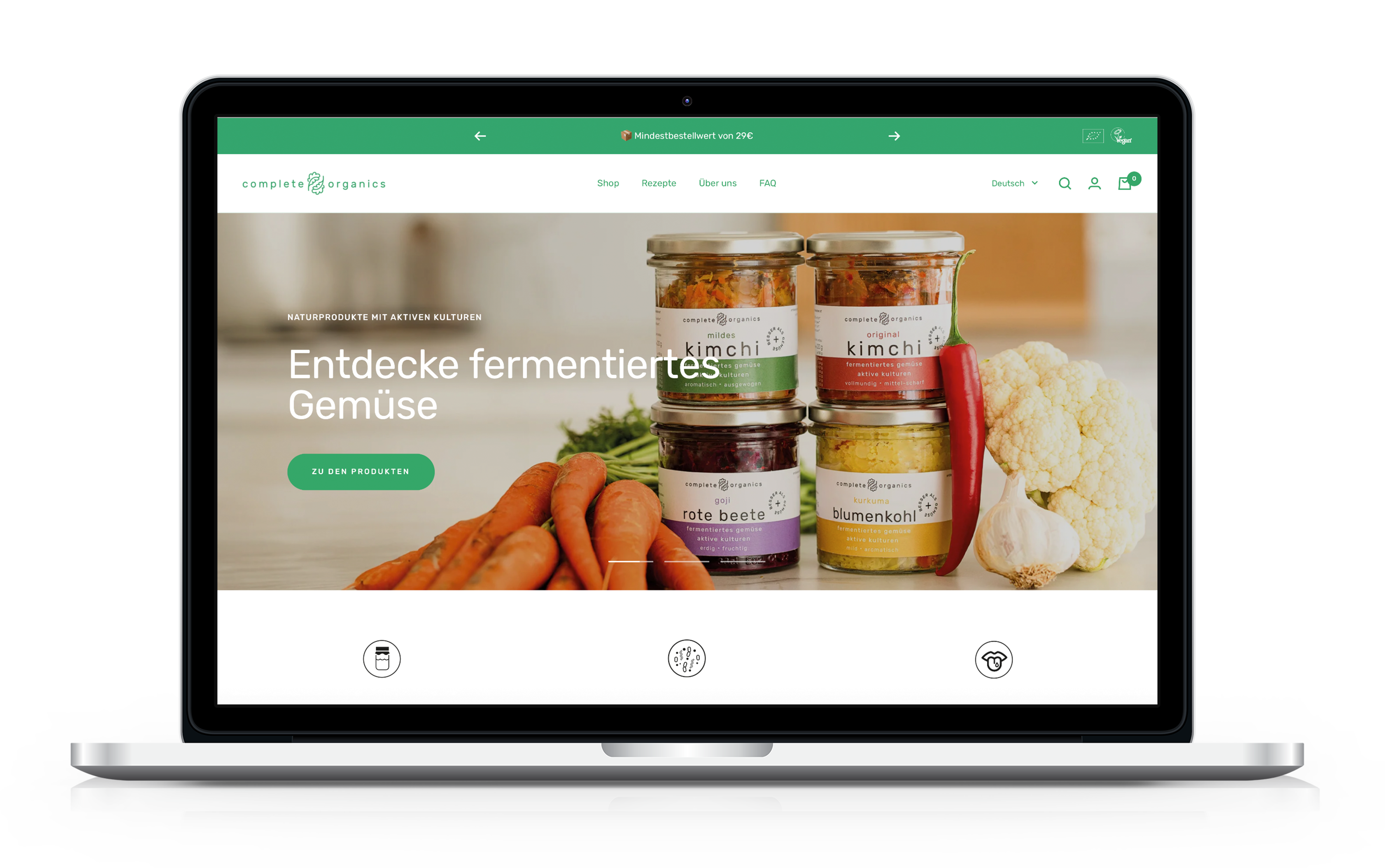 Onlineshop auf Shopify von Completeorganics