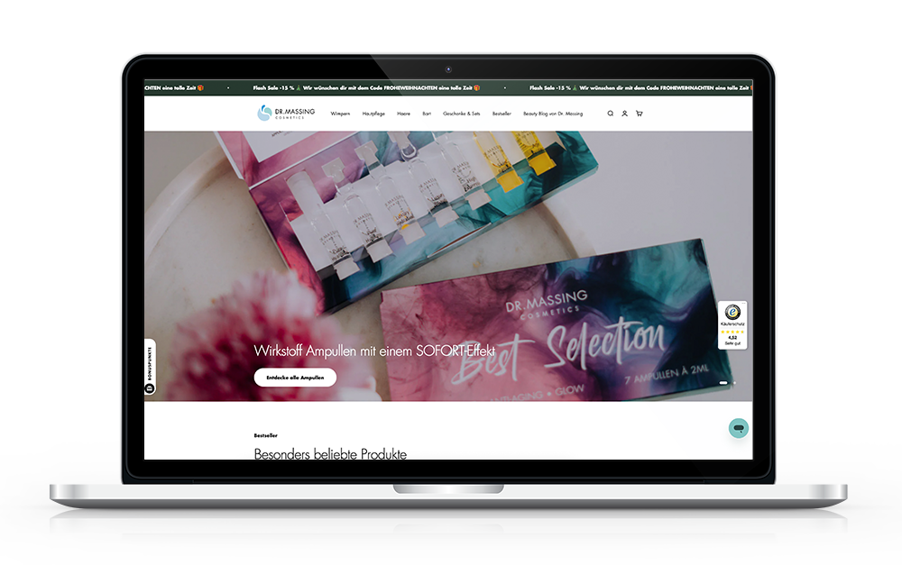 Dr. Massing Onlineshop auf Shopify