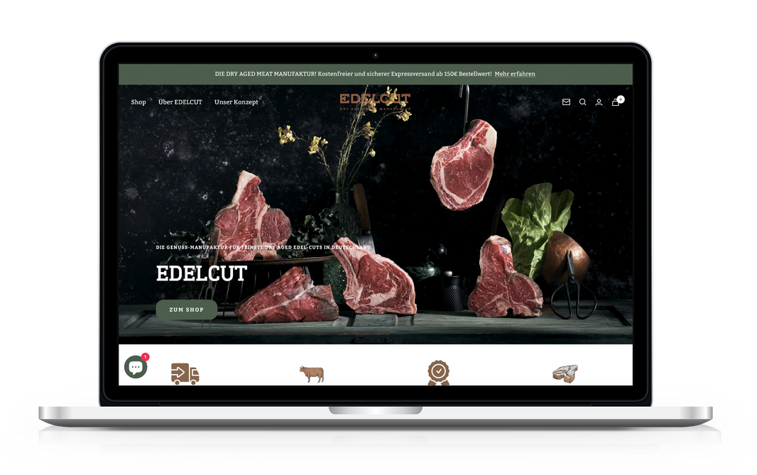 Shopify Onlineshop von EDELCUT