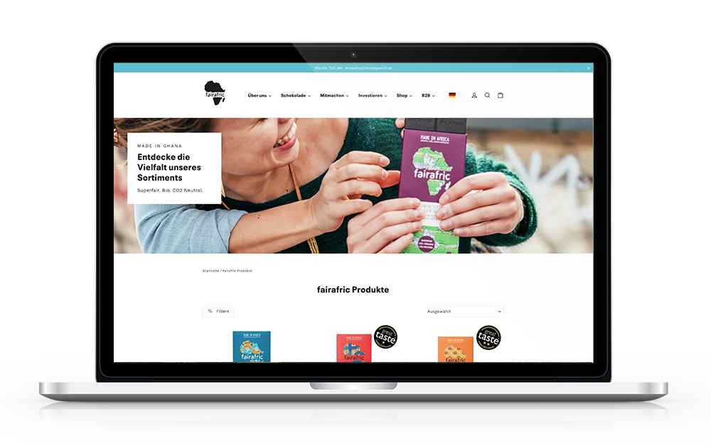 Fairafric B2B und B2C Shopify Shop