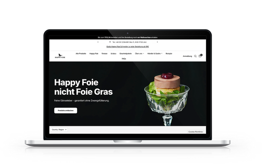 Website von Happy Foie Gras