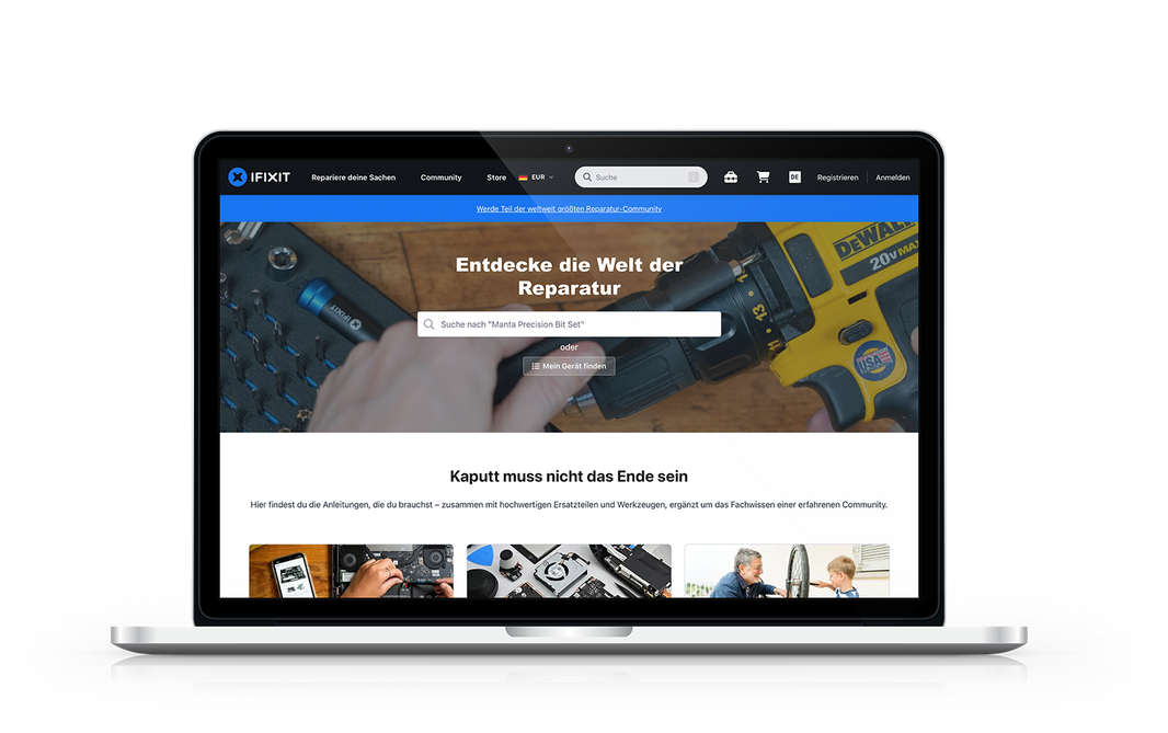 Shopify Shop von ifixit