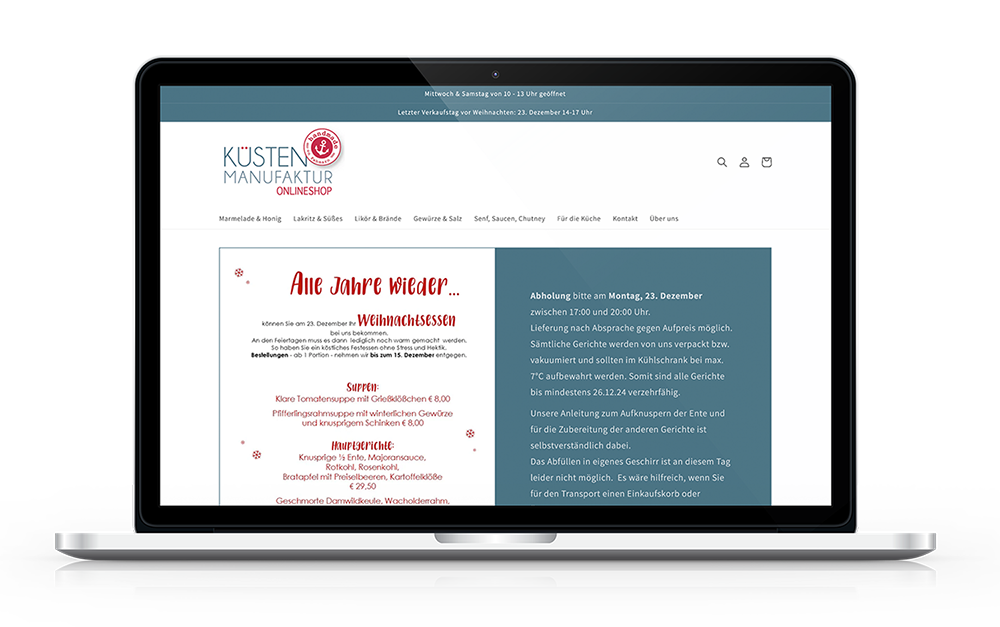 Küstenmanufaktur Onlineshop auf Shopify