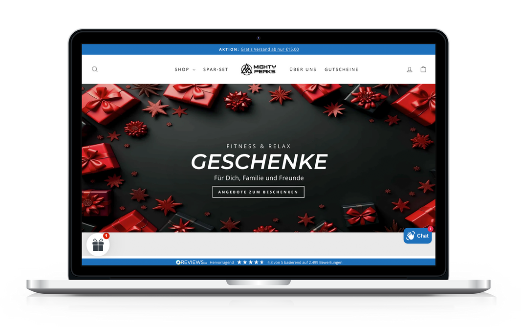 Shopify Onlineshop Startseite Mighty Peaks