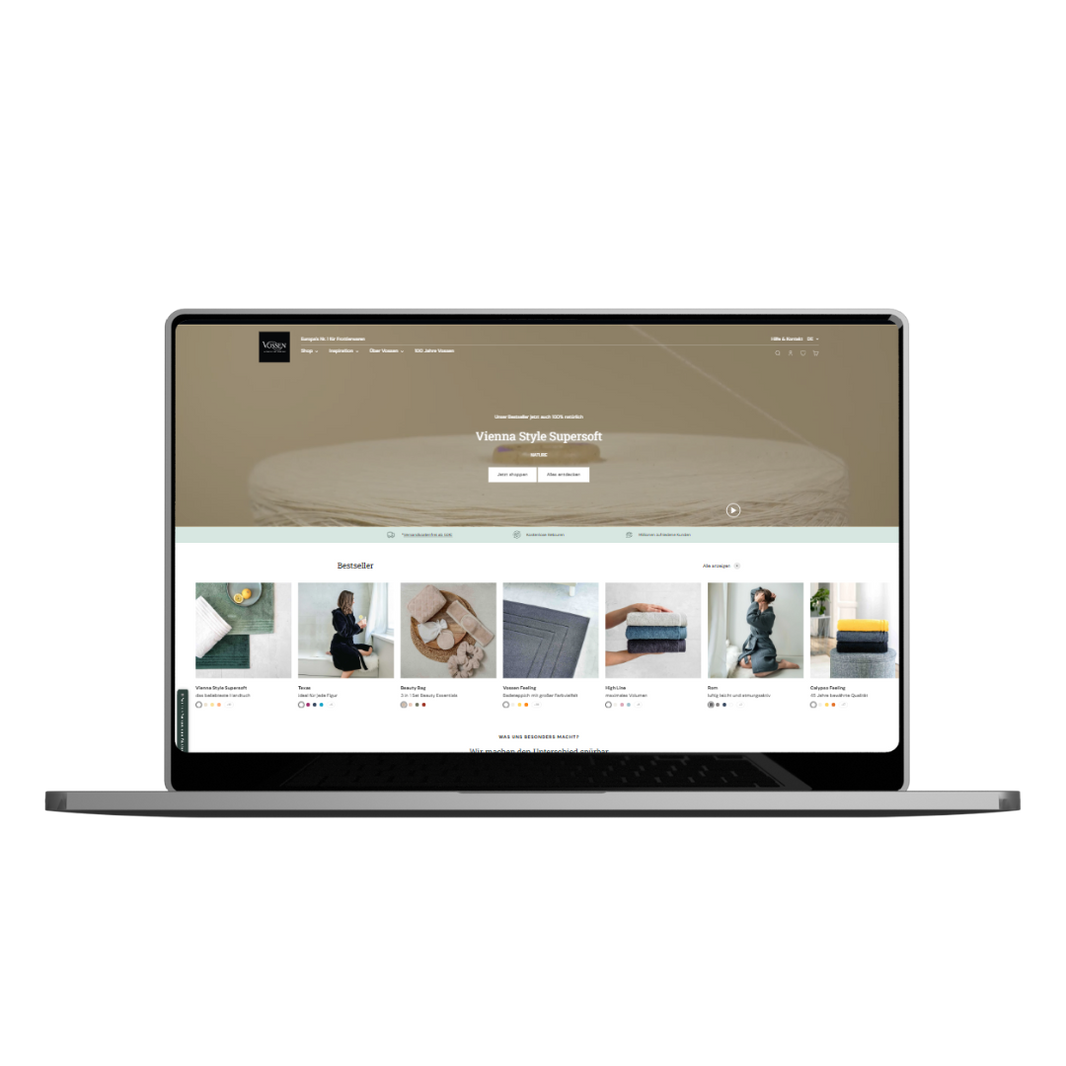 Folgenreicher Handtuchwechsel: VOSSEN erhöht den AOV um 5, die Conversion Rate um 40 und den Umsatz um 50 Prozent