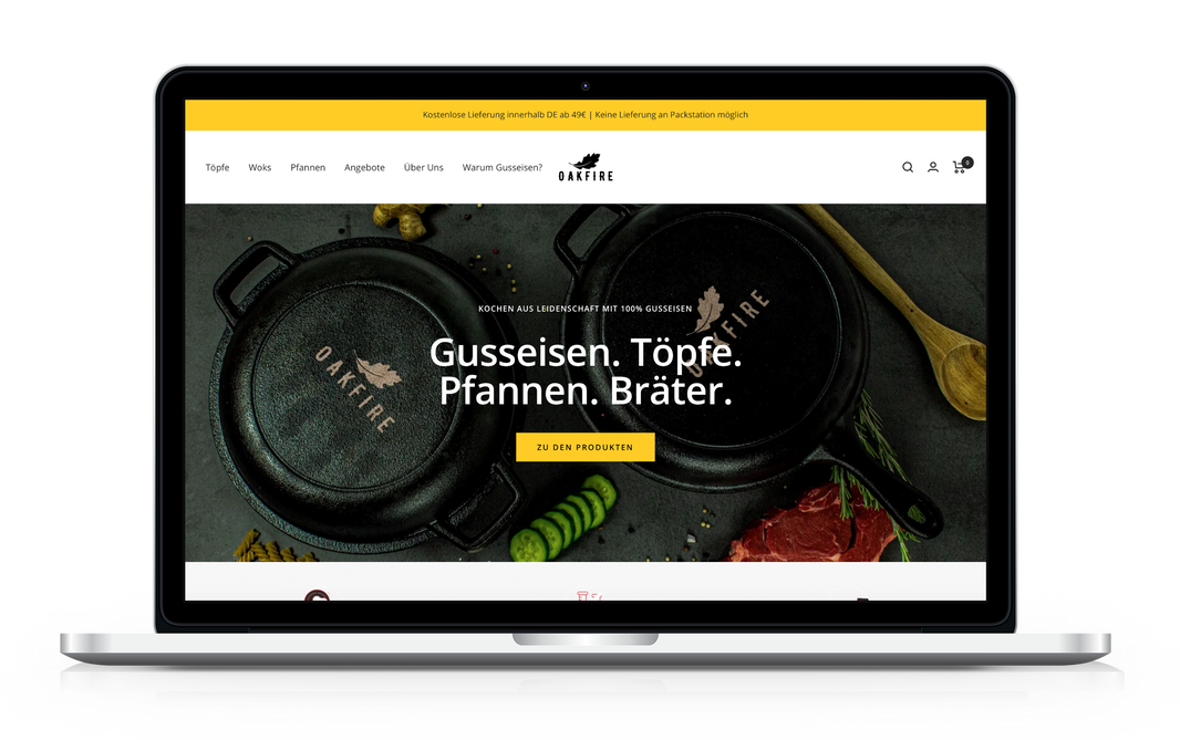 Shopify Shop Startseite Oakfire