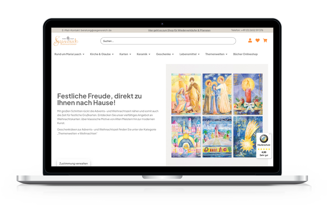 Onlineshop auf Shopify von Segensreich