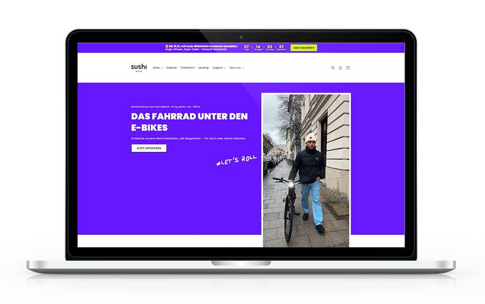 Sushi Onlineshop auf Shopify