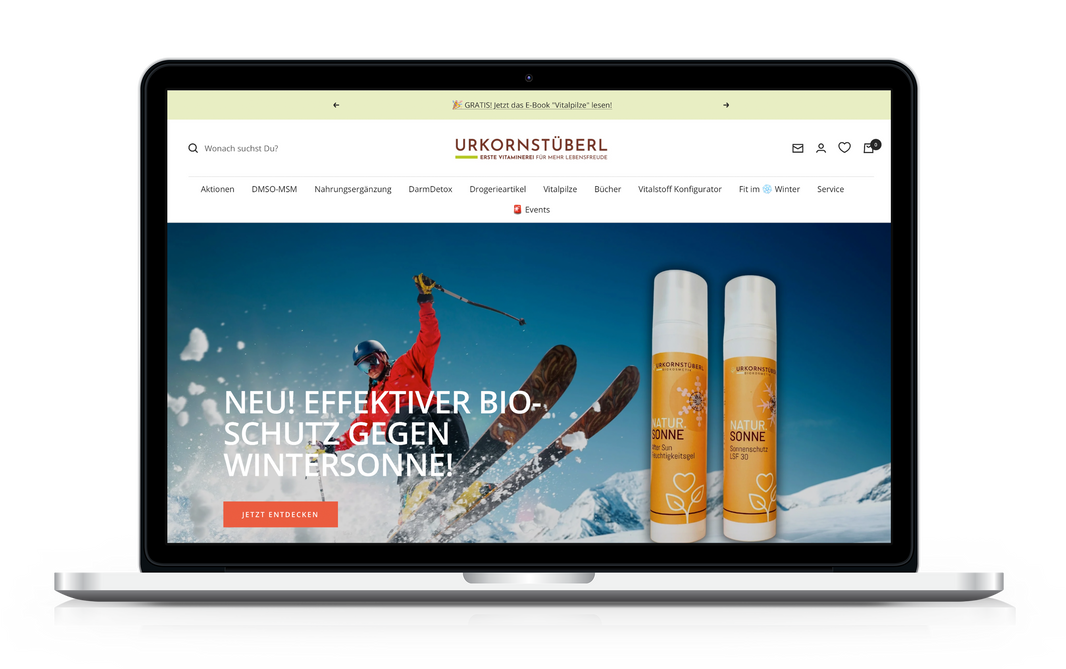 Shopify Shop Startseite Urkornstüberl