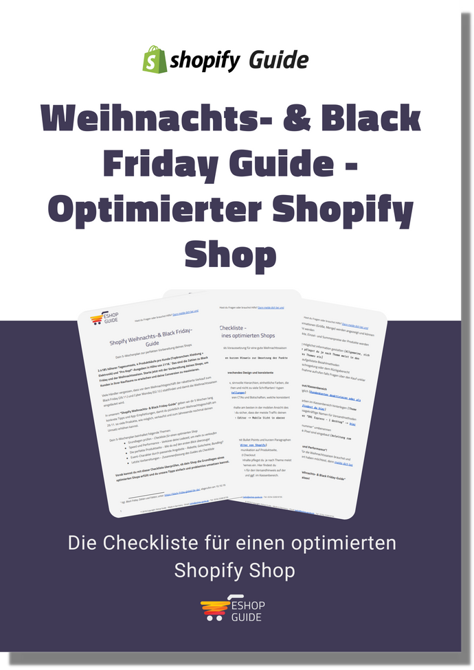 Die Checkliste für einen optimierten Shopify Shop