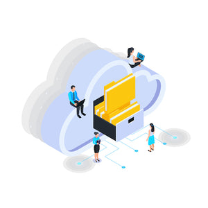 Schnittstellen - Bild, das Cloud Computing darstellt