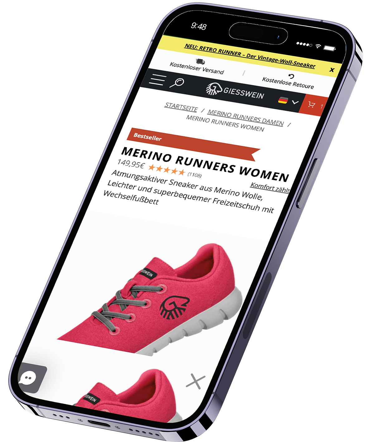 Onlineshop auf Shopify Giesswein