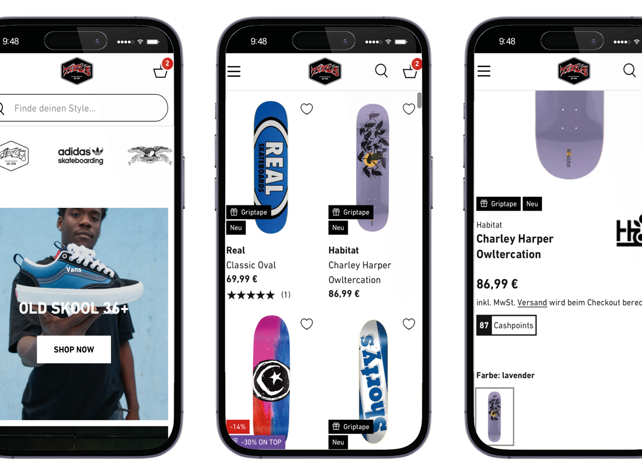 Titus Onlienshop auf Shopify