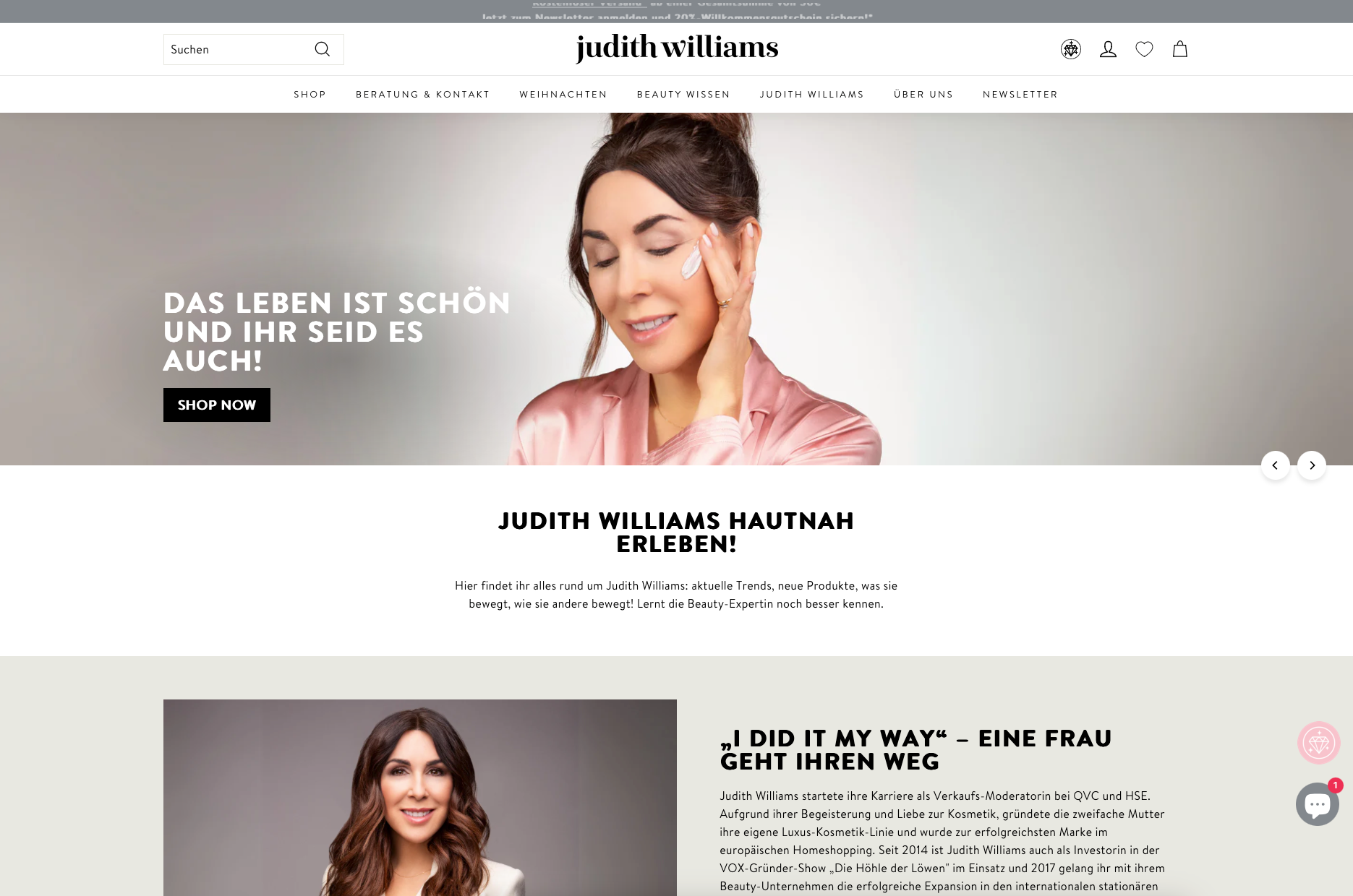Shopify Shop von Judith Williams