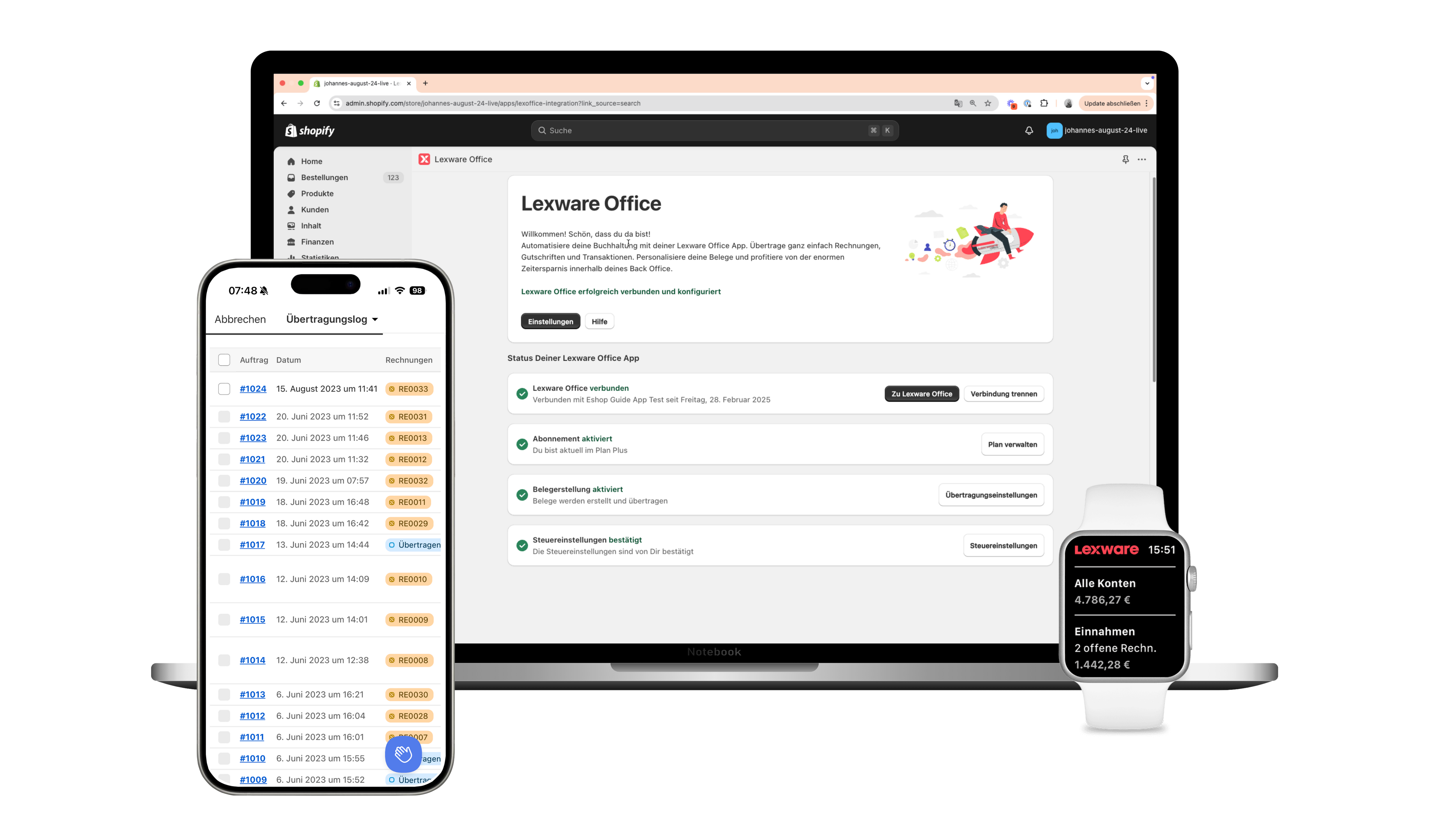 Lexware Office App für Shopify