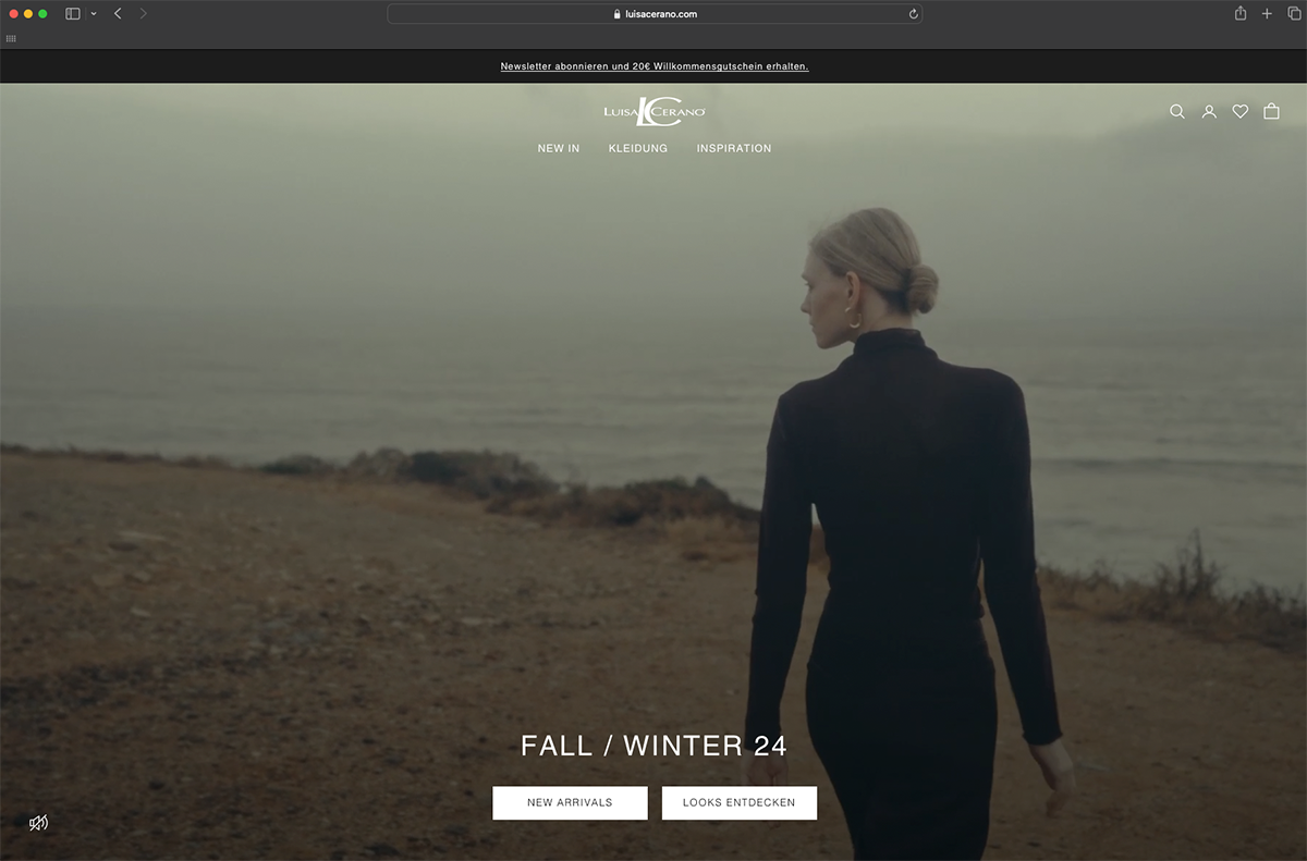 Shopify Shop von Luisa Cerano