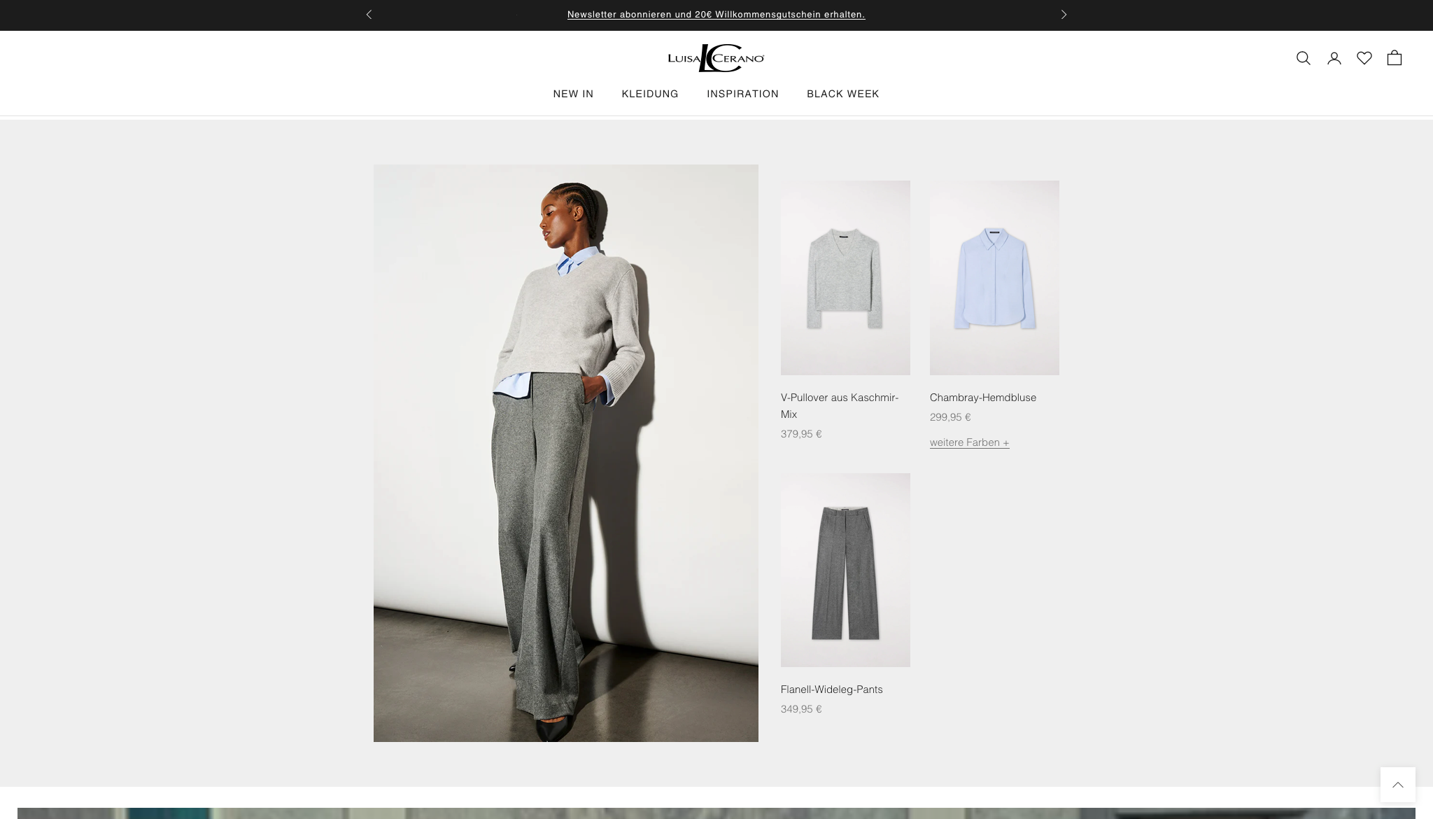 Luisa Cerano - Shop the Look in Shopify umgesetzt