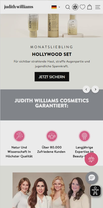 Shopify Shop von Judith Williams Cosmetics